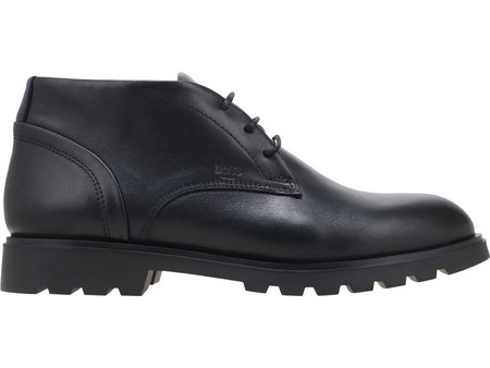 Boss Shoes Ανδρικά Μποτάκια Δερμάτινα Μαύρα Α7632