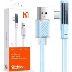 Mcdodo CA-3422 LED Angle 90° Flat USB-A to USB-C 1.2m Blue