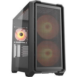 Cougar MX600 Mini Black Gaming Mini Tower Κουτί Υπολογιστή RGB με Πλαϊνό Παράθυρο