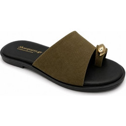Elenross Γυναικεία Σανδάλια Suede Χακί GS10280W-OLI