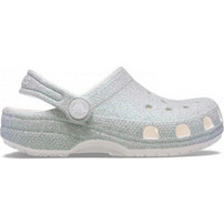 Crocs Classic Iridescent Glitter Παιδικά Παπούτσια Θαλάσσης για Κορίτσι Ανατομικά Γκρι 201985-100