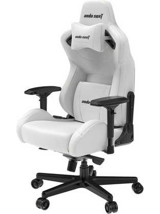 Anda Seat KAISER-II Καρέκλα Gaming Δερματίνης με Ρυθμιζόμενα Μπράτσα Λευκή AD12XL-07-W-PV-W01