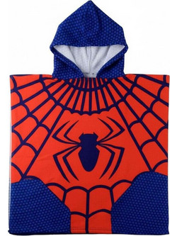 Cerda Spider-Man Παιδικό Πόντσο Θαλάσσης Microfiber Μπλε 2200010820