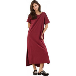 Namaste Avenya Midi Καλοκαιρινό Καθημερινό Φόρεμα Μπορντό SS0826055