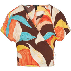 Funky Buddha Γυναικείο Καλοκαιρινό Crop Κρουαζέ Top Πολύχρωμο FBL011-113-17