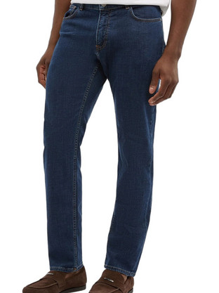 Trussardi 370 Ανδρικό Τζιν Παντελόνι Ελαστικό Slim Εφαρμογή Navy Μπλε MJ370D18-0DB