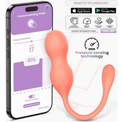 IntoYou Kyra Pelvic Floor Trainer Κολπικές Μπάλες με Δόνηση Πορτοκαλί