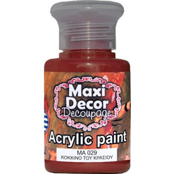 Maxi Decor 029 Wine Red Ακρυλικό Χρώμα Ζωγραφικής 60ml