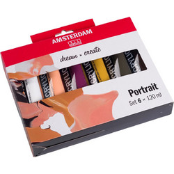 Royal Talens Amsterdam Portrait Σετ Ακρυλικά Χρώματα Ζωγραφικής 120ml 6τμχ