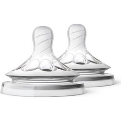 Philips Avent Natural Θηλή Σιλικόνης για Μπιμπερό 0m+ Πολύ Αργής Ροής 2τμχ