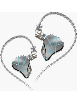 KZ ASX Ακουστικά Ψείρες In-Ear Ασημί Γαλάζια