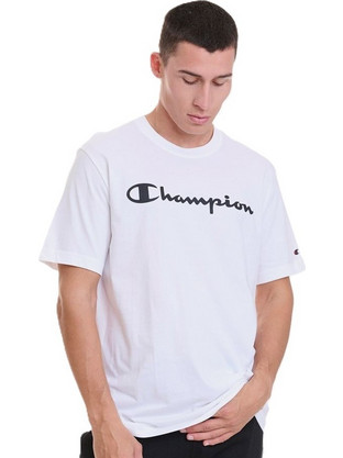 Champion Ανδρικό Αθλητικό T-Shirt Λευκό 221814-WW001