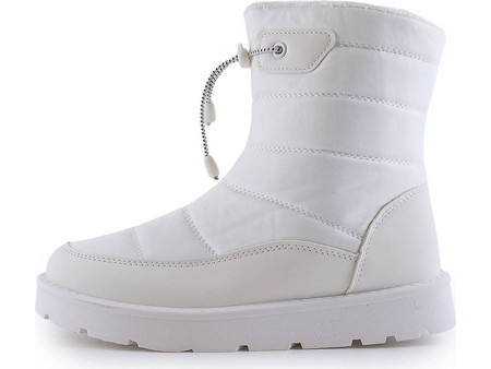 Love4shoes Γυναικεία Μποτάκια Χιονιού Λευκά Αδιάβροχα 900170
