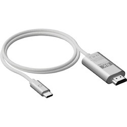 LinQ Καλώδιο HDMI Male to USB-C Male 2m White LQCCH200