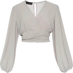 Lynne Γυναικείο Χειμερινό Crop Top Εκρού 152-510007
