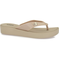Luofu Γυναικείες Σαγιονάρες Flatforms Αντιολισθητικές Μπεζ LF7158D1-E01S