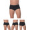 Lido Ανδρικά Σλιπ Βαμβακερά με Άνοιγμα Μαύρα 4Pack PRO-101