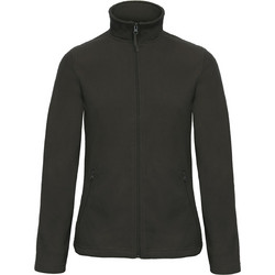 B & C Γυναικεία Ζακέτα Fleece Μακριά με Φερμουάρ Μαύρη FWI51-210