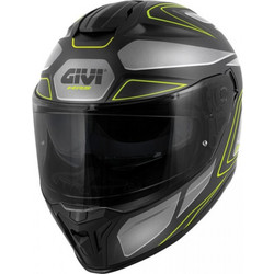 Givi H55.1 Zephir Black Silver Titanium Fluo Yellow Κράνος Μηχανής Full Face