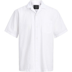 Jack & Jones Ανδρικό Πουκάμισο Βαμβακερό Κοντομάνικο Κανονική Γραμμή Λευκό 1229581511