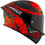 KYT TT-Revo Combustion Red Κράνος Μηχανής Full Face