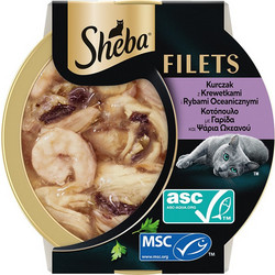 Sheba Filets with Chicken, Shrimps & Ocean Fish 60gr