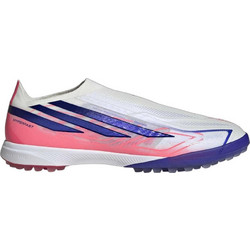 Adidas F50 Hyperfast Pro TF KK1043 Ποδοσφαιρικά Παπούτσια με Σχάρα Λευκά Ροζ