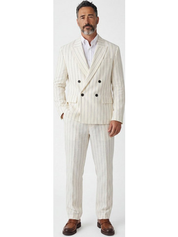 Ben Tailor Casual Ανδρικό Κοστούμι Καλοκαιρινό με Κανονική Εφαρμογή Λευκό BENT.1826