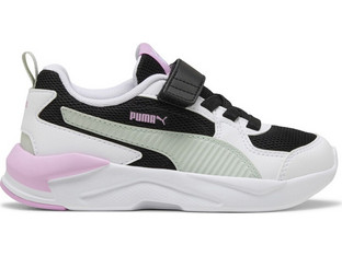 Puma X-Ray Lite 4 Παιδικά Sneakers Λευκά Μαύρα Ροζ 408308-05