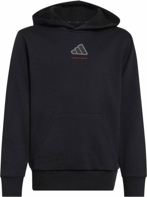 Adidas Παιδικό Φούτερ με Κουκούλα Μαύρο KX2475
