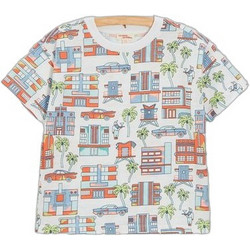 Dpam Παιδικό T-Shirt Κοντομάνικο Γκρι Κόκκινο 24S902U2TMC