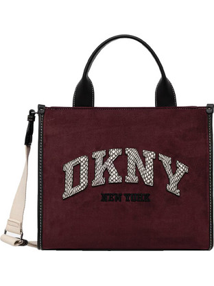 DKNY Γυναικεία Τσάντα Χειρός Σουέτ Μπορντό R62AMR57-AWN