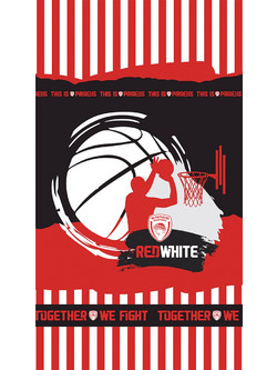Palamaiki Olympiakos Παιδική Πετσέτα Θαλάσσης Microfiber Κόκκινη 90x160cm 9-810054-006