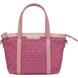 Bag to Bag Γυναικεία Τσάντα Χειρός Πλεκτή Φούξια A8001