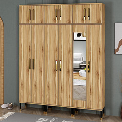 Stewe Home Παπουτσοθήκη Ξύλινη με Καθρέπτη M180xΠ35xΥ228cm STE-023171-V48238-144461