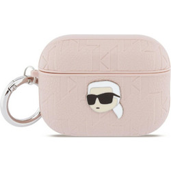 Karl Lagerfeld Karl Head Θήκη Σιλικόνης για Apple AirPods Pro 3 Ροζ