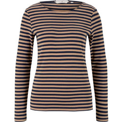 Tom Tailor Γυναικείο Χειμερινό Top Βαμβακερό Καφέ 1027204-27641