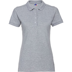 Russell Athletic Γυναικεία Μπλούζα Polo Κοντομάνικη Γκρι 0R566F0-071