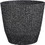 Supergreens Terazzo Γλάστρα Στρογγυλή Πλαστική Μαύρη 37x33.5cm 9160-8