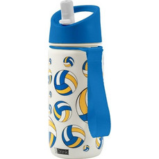 iDrink Volley Παιδικό Παγούρι Θερμός Ανοξείδωτο με Καλαμάκι Μπλε Λευκό 420ml