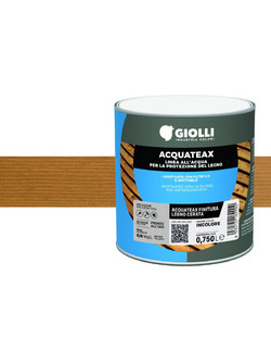 Giolli 264 Acquateax Impregnante Cerata Βερνίκι Εμποτισμού Ξύλου Νερού Ματ Καρυδιά Ανοιχτή 2.5lt