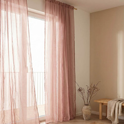 Premier Κουρτίνα Παραθύρου με Τρέσα 140x270 Valeria 20.00.12360 Rose