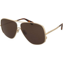 Max Mara MM0190 32E Ανδρικά Γυαλιά Ηλίου Aviator Μεταλλικά Χρυσά με Μπλε Φακό