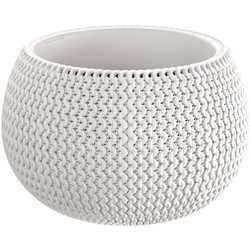 Prosperplast Splofy Bowl Γλάστρα Στρογγυλή Πλαστική Λευκή 23.9x16.1cm DKSP240-S449