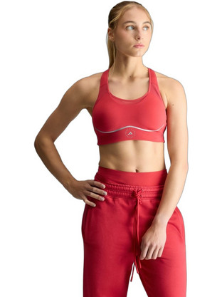 Adidas by Stella McCartney Running Αθλητικό Μπουστάκι με Υψηλή Στήριξη & Αφαιρούμενη Ενίσχυση Κόκκινο KR3038