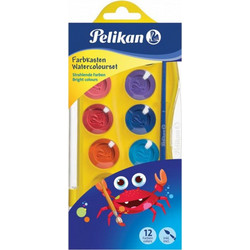Pelikan Σετ Νερομπογιές με Πινέλο 12 Χρώματα 700337
