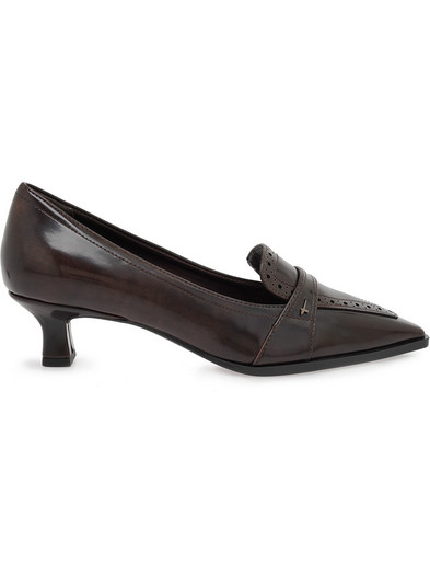 Tamaris Γόβες Λουστρίνι με Λεπτό Χαμηλό Τακούνι Σοκολατί 1-22353-47-304