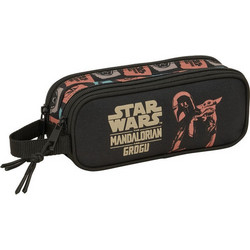 Karactermania Star Wars Mandalorian & Grogu Κασετίνα Βαρελάκι με 2 Θήκες Μαύρη 63257