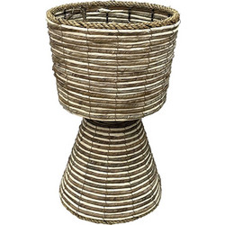 MarHome Κασπώ Καλάθι Δαπέδου Rattan Μπεζ 30x52cm 17-26275