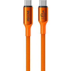 WK WDC-C23 Braided USB-C to USB-C 140W 1.2m Orange